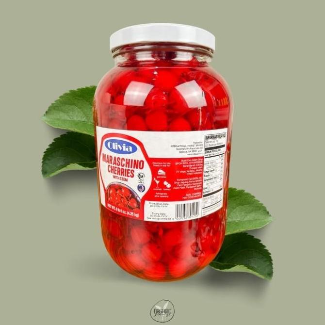 Zairyo- Hiasan Kue Buah Cherry Mascharino Tangkai
