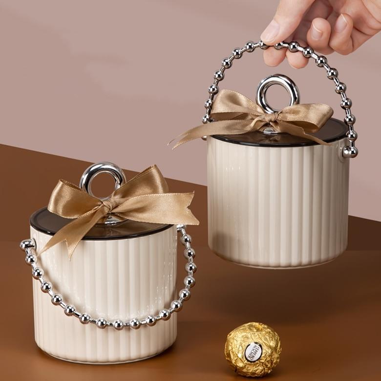 Premium 1Set Pengatur Kacang Toples Kue Kacang Permen Toples Set + Nampan Toples Imlek Lebaran