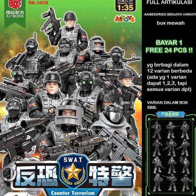 Mainan tentara BBOX mainan militer mainan tentara merayap mainan tentara tentaraan mainan SWAT ghost