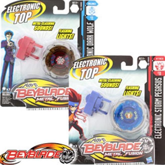 Mainan Beyblade Launcher Hasbro  Electronic Top Metal Fusion