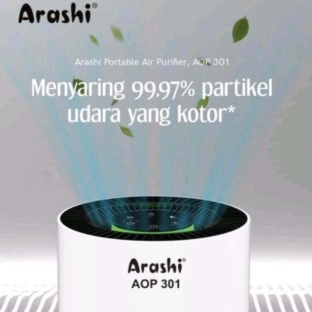 NEW DEALS ARASHI AIR PURIFIER PENYARING UDARA PORTABLE AOP 301 /AOP301 AIR PURIFIER HEPA FILTER