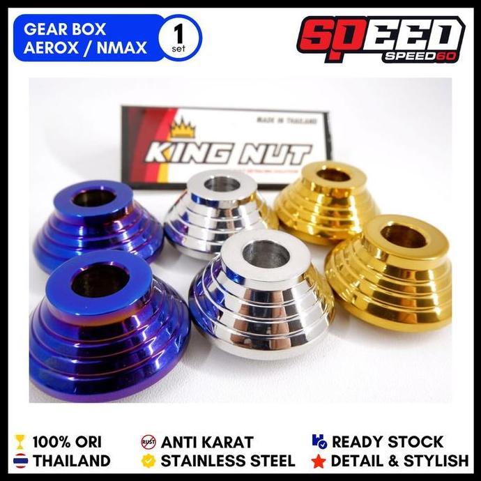 NEW PROBOLT GEAR BOX BOSHING GIR BOX BOSING YAMAHA NMAX AEROX STAINLESS KING NUT ORI