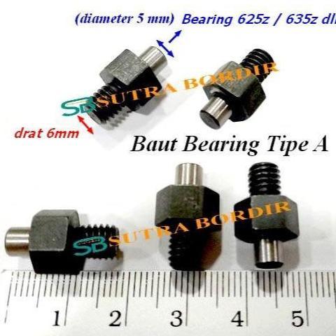 baut bearing 5mm drat 6mm baut bearing mesin bordir komputer baut bearing Tipe A baut bearing drat 6