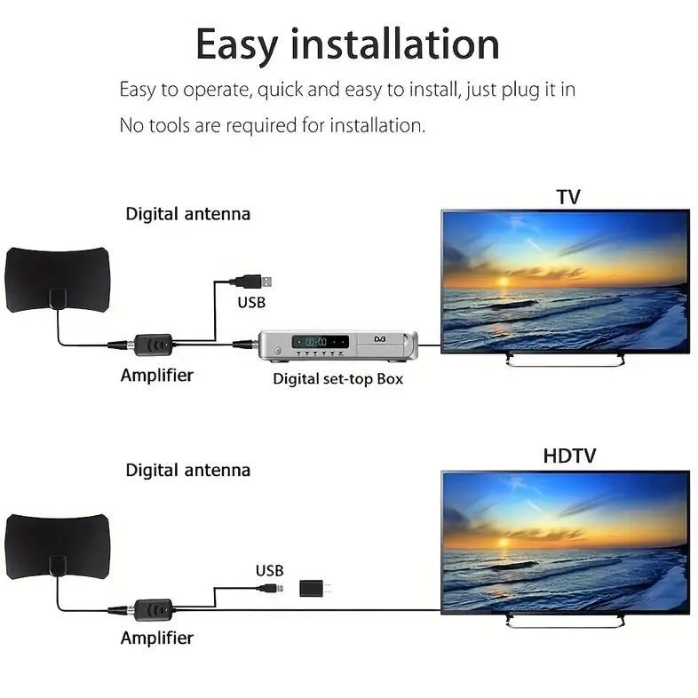 HOT DEALS BOOSTER TV TAFFWARE D15 / D25 PENGUAT SINYAL ANTENA D-15 UNIVERSAL ANTEN TELEVISI AMPLIFIE