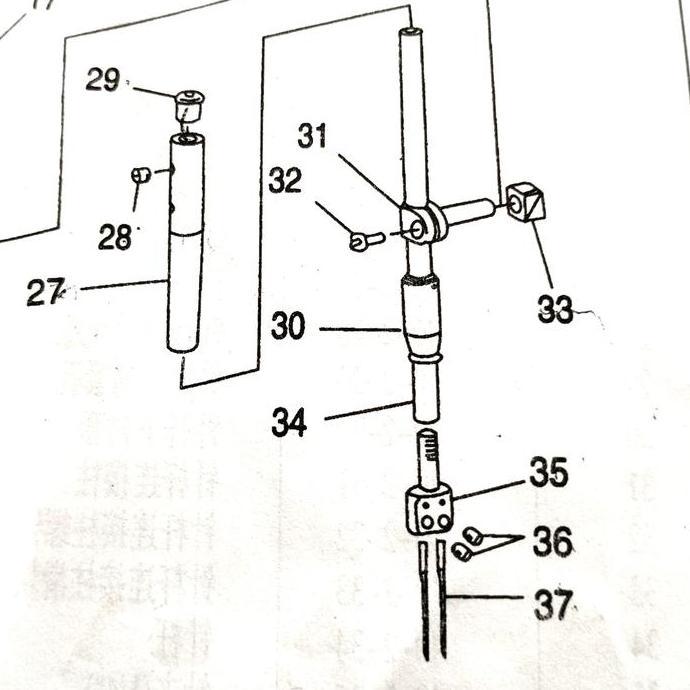 B1401-380 Tiang Jarum Mesin Jahit Rantai MH JR2 dan JR3