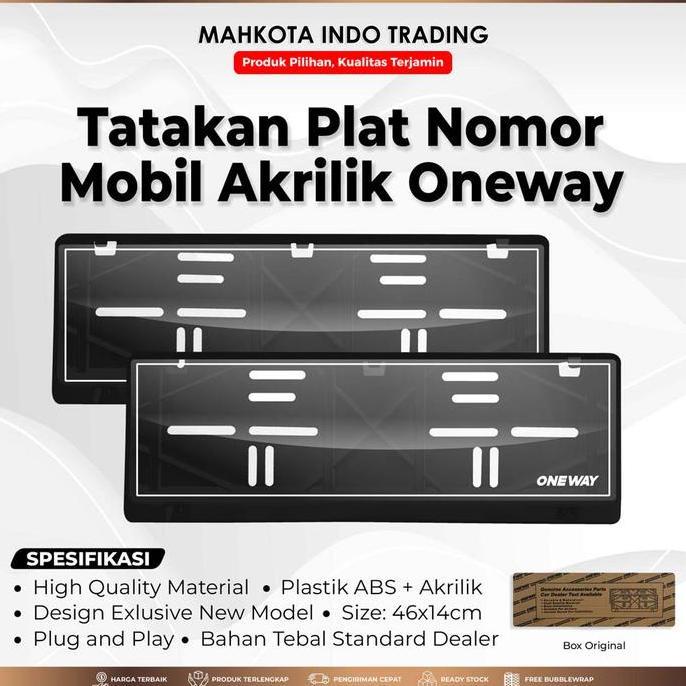 Yaris Cross Tatakan Dudukan Plat Nomor Mobil Akrilik Mika ONEWAY