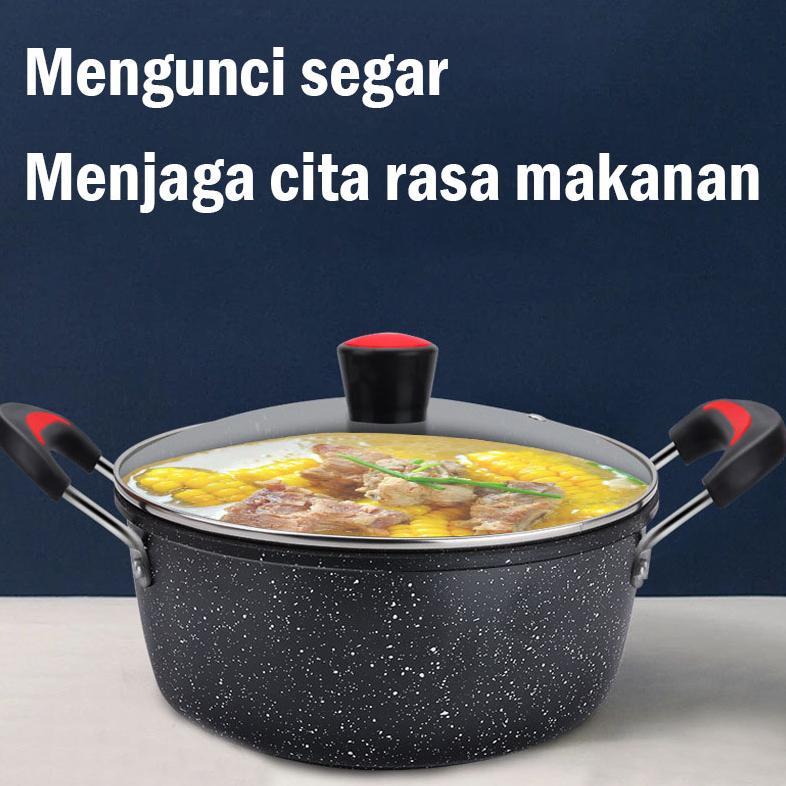 FREE ONGKIR PANCI KUAH ENAMEL 24CM / PANCI KUAH / PANCI SUP ANTI LENGKET