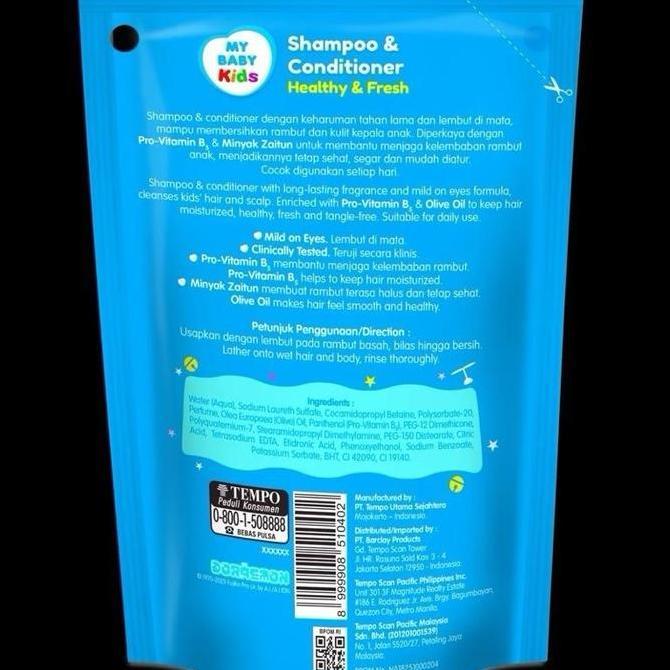 My Baby Kids PAKET 4in1 Shampoo&Conditioner Healthy&Fresh 200ml + Baby Powder Healthy&Protect 50gr +