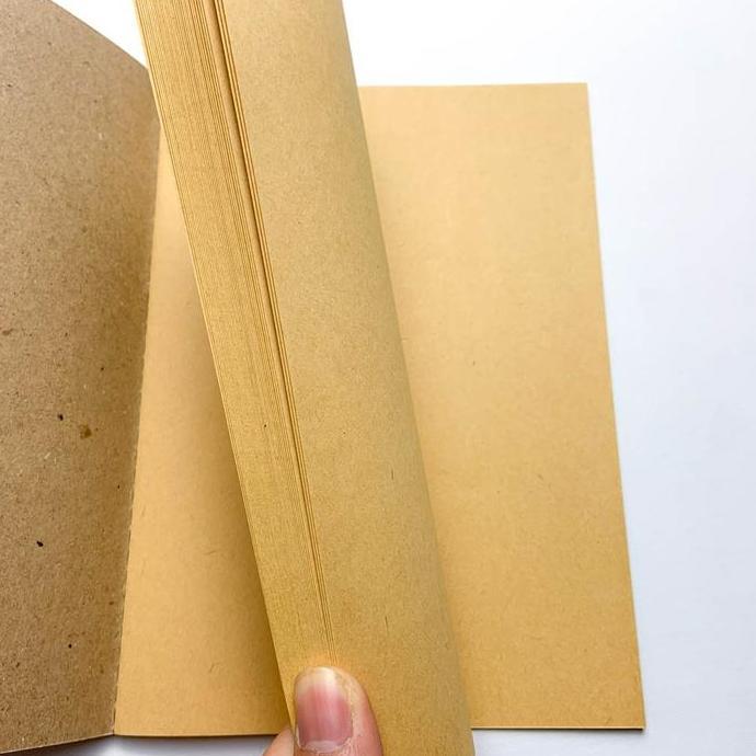 [Tulis.Id] Basic Brown Sewn Notebook Plain Polos Jahit B5