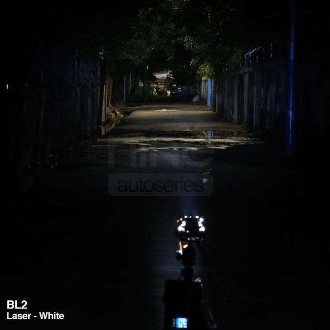 LAMPU BILED DOUBLE LASER NINE LUXIMOS BL2 70 WATT PUTIH 3 INCH DEVIL MERAH / BIRU GARANSI 1 TAHUN