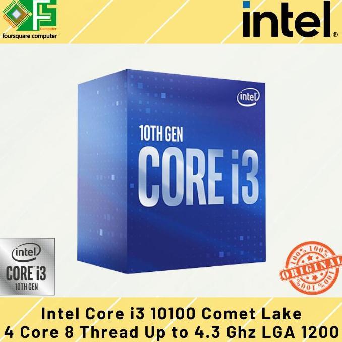 Processor Intel Core i3 10100 3.60GHz 4 Core - LGA1200 Gen 10