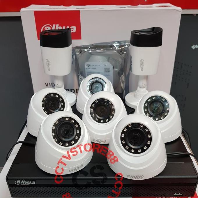 Kyatchi- Paket Cctv 8 Channel Dahua 2Mp Paket 8 Channel Dahua Full Hd 1080P