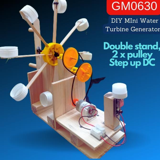 Oritatami- Kit Edukasi Water Turbine Generator / Baling-Baling Kincir Air Untuk Prakarya Generator M