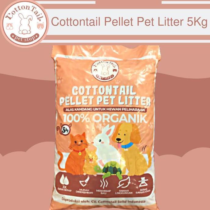 Cottontail Pellet Pet Litter - Wood Cottontail Pellet Pet Litter 5Kg