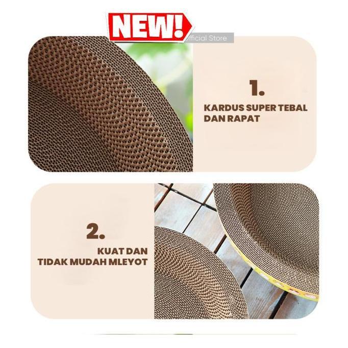 Papan Garukan Kucing Bentuk Oval Kualitas Bagus