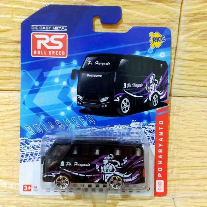 Ready Die cast metal seri bus diecast mobil bis Roll Speed RKC po Haryanto elf