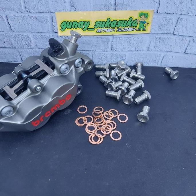 Baut Banjo Kaliper Brembo & Master Rem Brembo Belakang