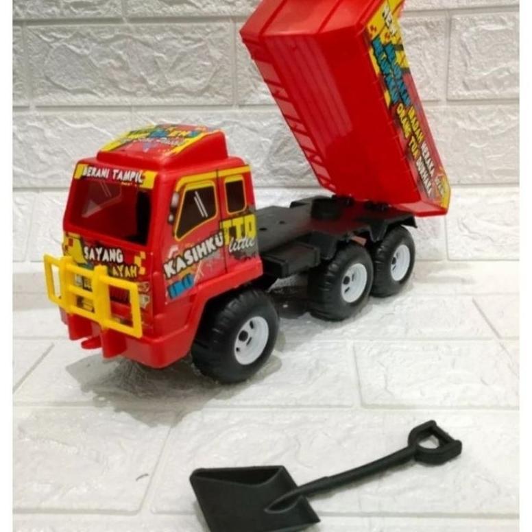 CUCI GUDANG MAINAN ANAK MOBIL TRUK DUMP TRUK PENGANGKUT PASIR JOMPLANG FULL STIKER TTD 999 NEWP