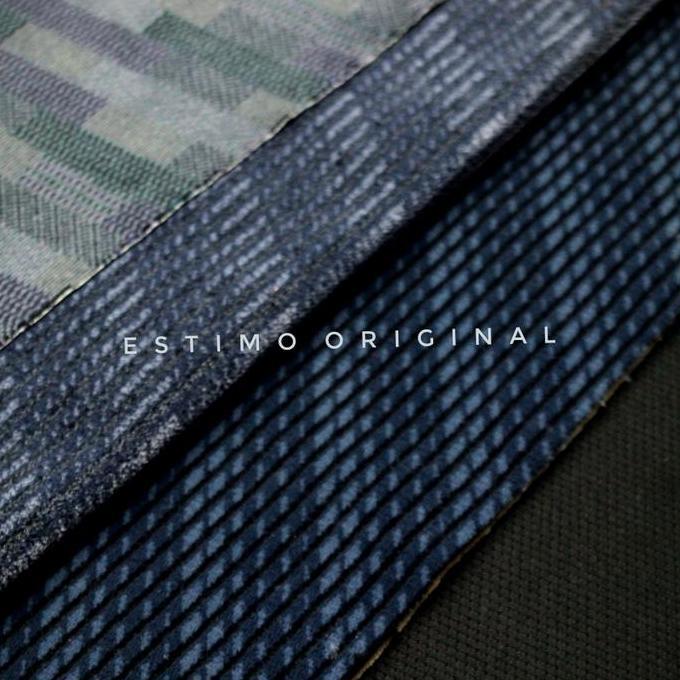 kain Jok Mobil bludru Fabric warna biru tua salur hitam soft Original Honda Stream Harga untuk per 1