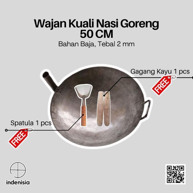 BEST SELLER WAJAN NASI GORENG ANTI LENGKET / KUALI NASI GORENG / WAJAN BAJA / WOK NASI GORENG / WAJA