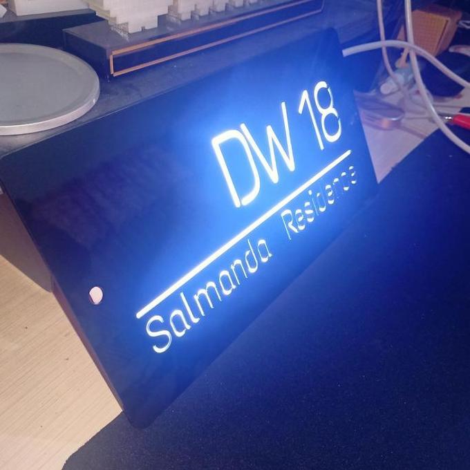 Nomor Rumah LED / Papan Rumah / Nomor Rumah Akrilik LA