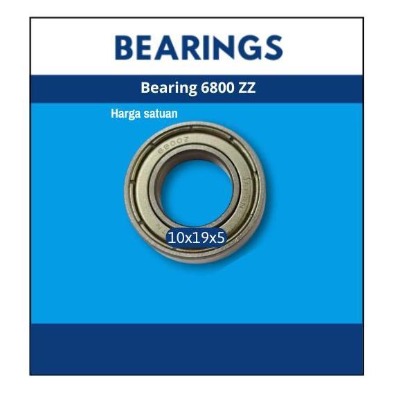 Bearing 6800 Zz N*N Double Tutup Besi Bearing 6800Z