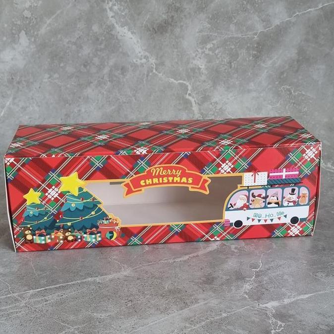 ] xmas box cake roll happiness cake roll kotak kue natal roll cake