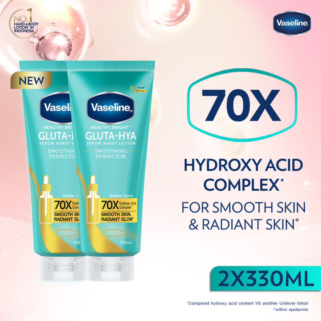 VASELINE GLUTA-HYA BODY SERUM SMOOTHING PERFECTOR 330MLx2