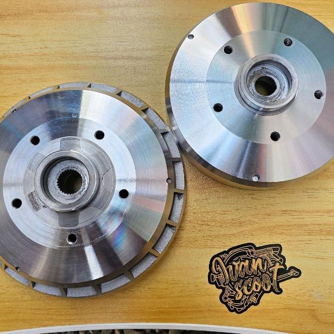 TROMOL DEPAN BELAKANG HUB ADAPTOR RING 10 RING 12 BAUT LOBANG 5 VESPA SUPER SPRINT PX EXCEL ORIGINAL