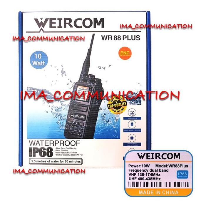 HARGA GROSIR - HT WEIERCOM WR88 PLUS DUALBAND 10 WATT IP68 WATERPROOFALTERMATIF WEIRW
