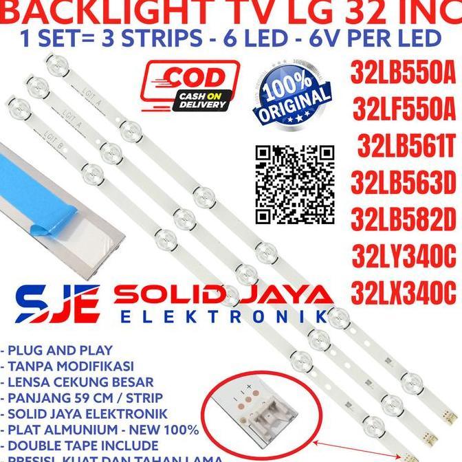 HARGA PABRIK - Backlight LG LED LG 32in 32Inc 6 Volt- 6 Kancing Lampu LED LG