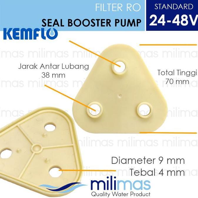 KEMFLO - Original Seal Karet Booster Pump Reverse Osmosis Segitiga