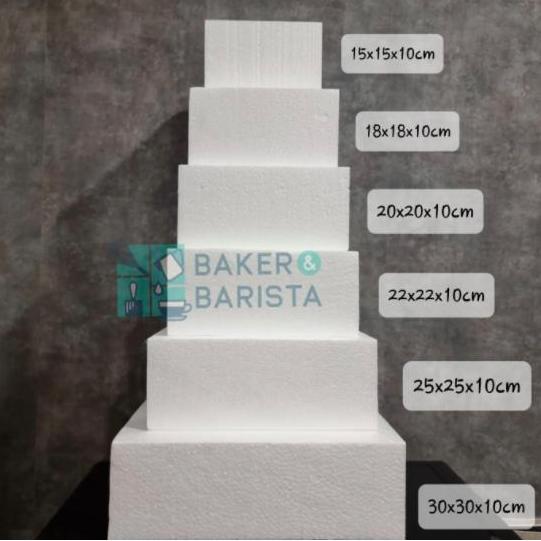 ] dummy wedding cake styrofoam square dummy tingkat tier cake persegi