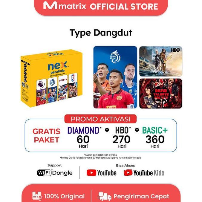 BEBAS ONGKIR - MOLA NEX PARABOLA - TYPE DANGDUT (KUNING)