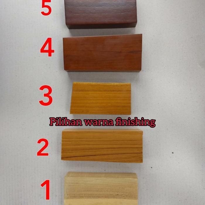 Laila Jati Furniture Kursi Bar Minimalis Kayu Jati Berkualitas Finishing Natural Melamic Halus Kursi