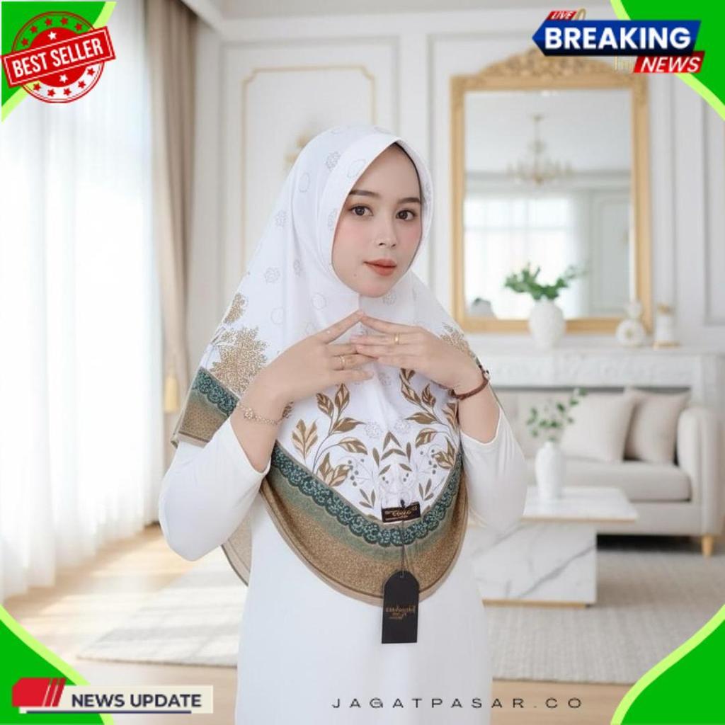 Daily Hijab Instan Bergo Motif Printing Khaira Jersey Zoya