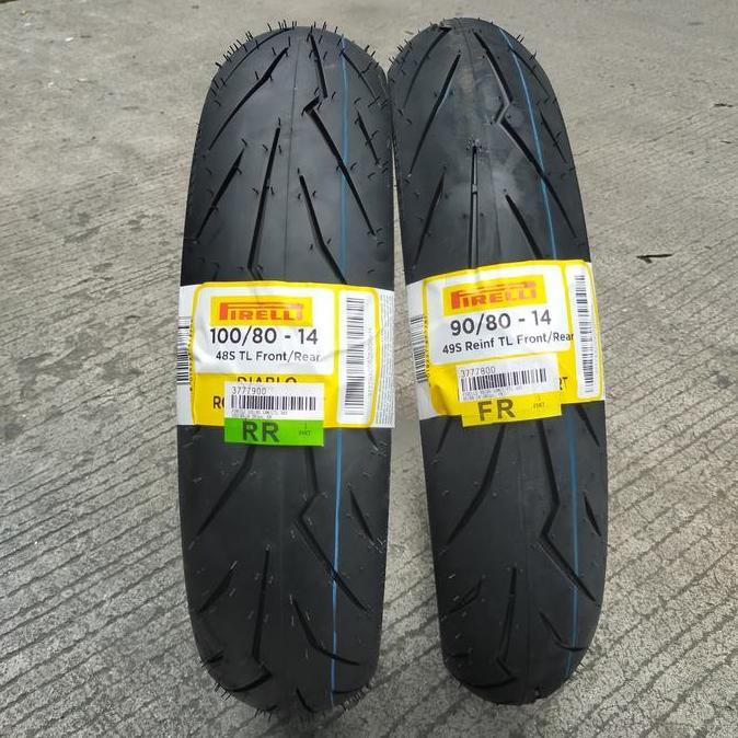 BAN FIRELLI DIABLO ROSSO SPORT 90/80 R14 & 100/80 R14 BAN MATIC RING 14