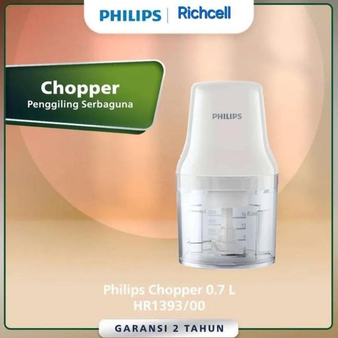 TERLARIS - Philips Daily Chopper HR 1393 700ml / Chopper Blender Belender Penghalus Bumbu Kering Bas