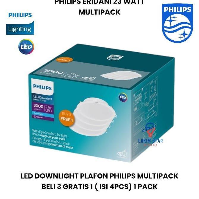 TERBARU - PHILIPS Lampu Downlight Multipack Eridani 23w DL190B Downlight 23 Watt 8 inch Philips 23W 