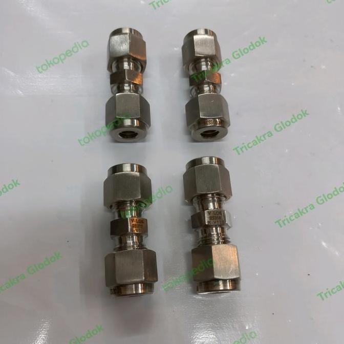 MURAH UNION CONNECTOR STAINLESS 316 1/4OD/UNION CONNECTOR SS316 V-LOK 1/4OD