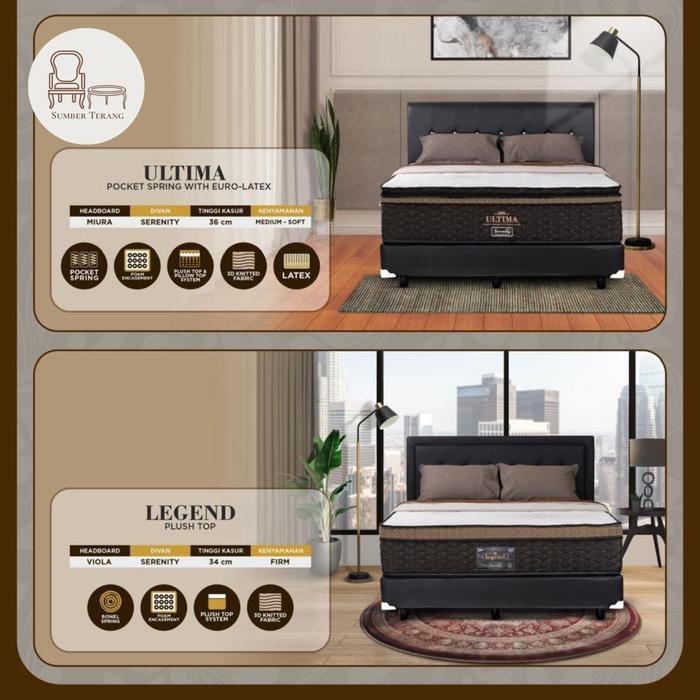 Kasur Springbed Elite Serenity Legend Matras Elite Serenity Legend Plush Top