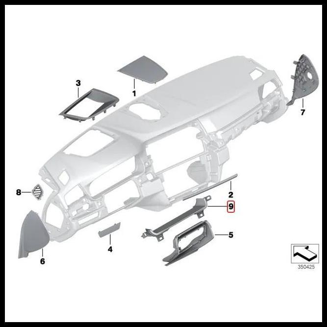 TERBARU ORIGINAL BMW F10 F11 COVER TRIM PANEL BAWAH SPEEDOMETER 