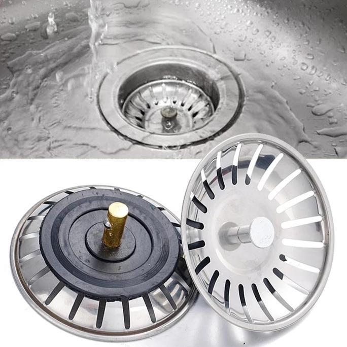 HOUTMANS Saringan Penutup Afur Lubang Bak Cuci Piring Stainless Steel Diameter 7.8cm