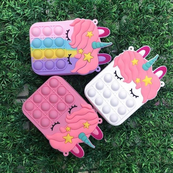 HOUTMANS Tas Pop It Jumbo Murah Rainbow Fashion Unicorn