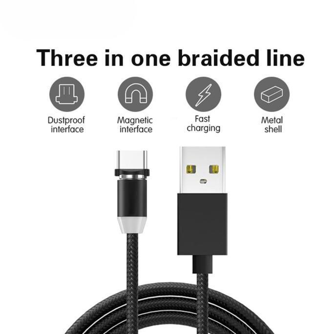 KLUDENG Kabel Charger Micro USB Magnetic 5V 2.4A