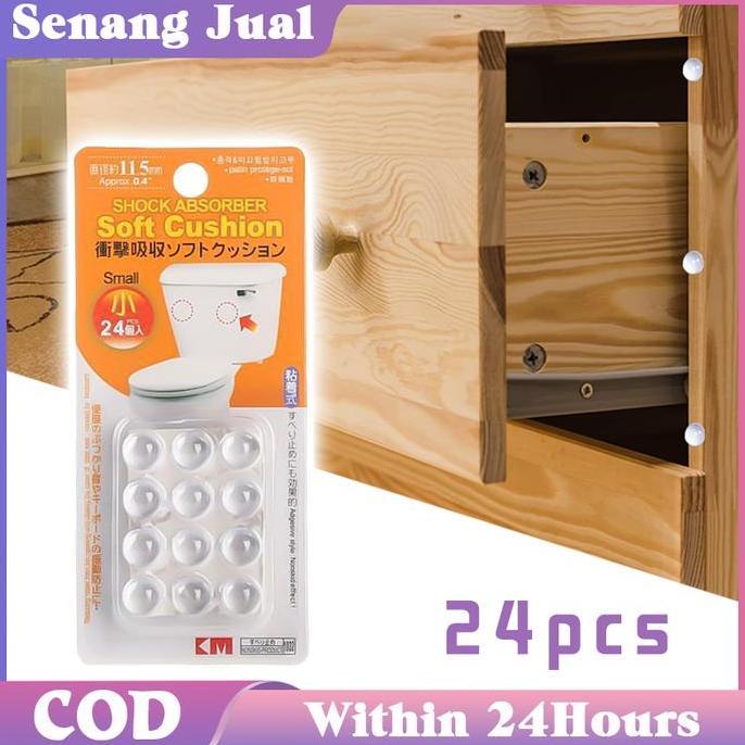 WHESTLI 24Pcs Stiker Silikon Bumper Door Stop Karet Penahan Pintu Pelindung Gagang Pintu Sticker Per