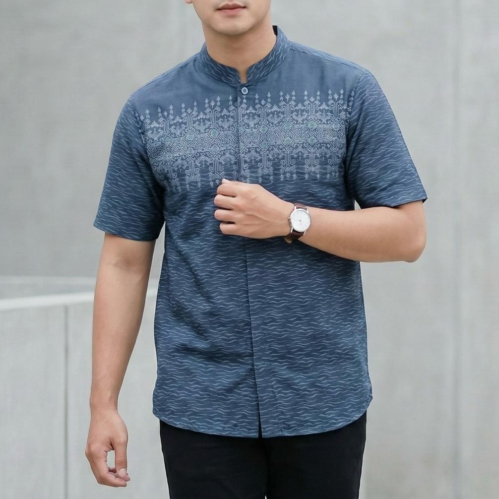 NEW Kemko N54 Kemeja Koko Katun Jumbo Lengan Pendek