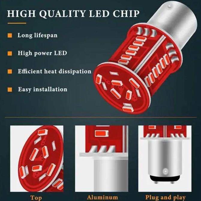 COKRODJOYO Lampu Stop Rem 30 LED Running Kedip 12 Volt Universal Bisa Ke semua Motor Motorcycle