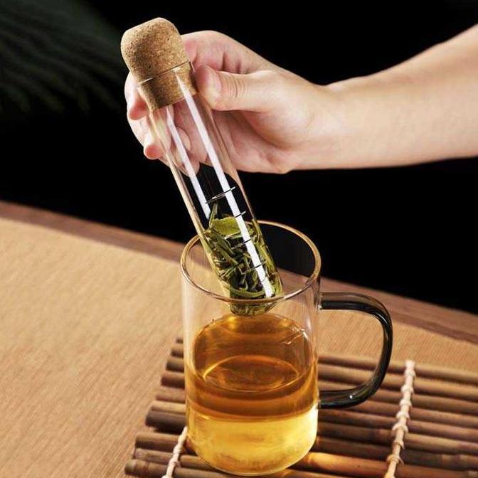 Botol Kaca Tabung Saringan Rempah Teh Filter Infuser Glass Allshop