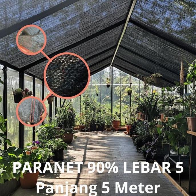 ZHOUCOZI PARANET 90 PERSEN lebar 5 meter ( panjang 5 meter ) - NET ANTI UV